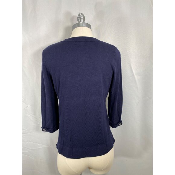 Calvin Klein navy sweater office business casual classic minimalist medium - Picture 4 of 7